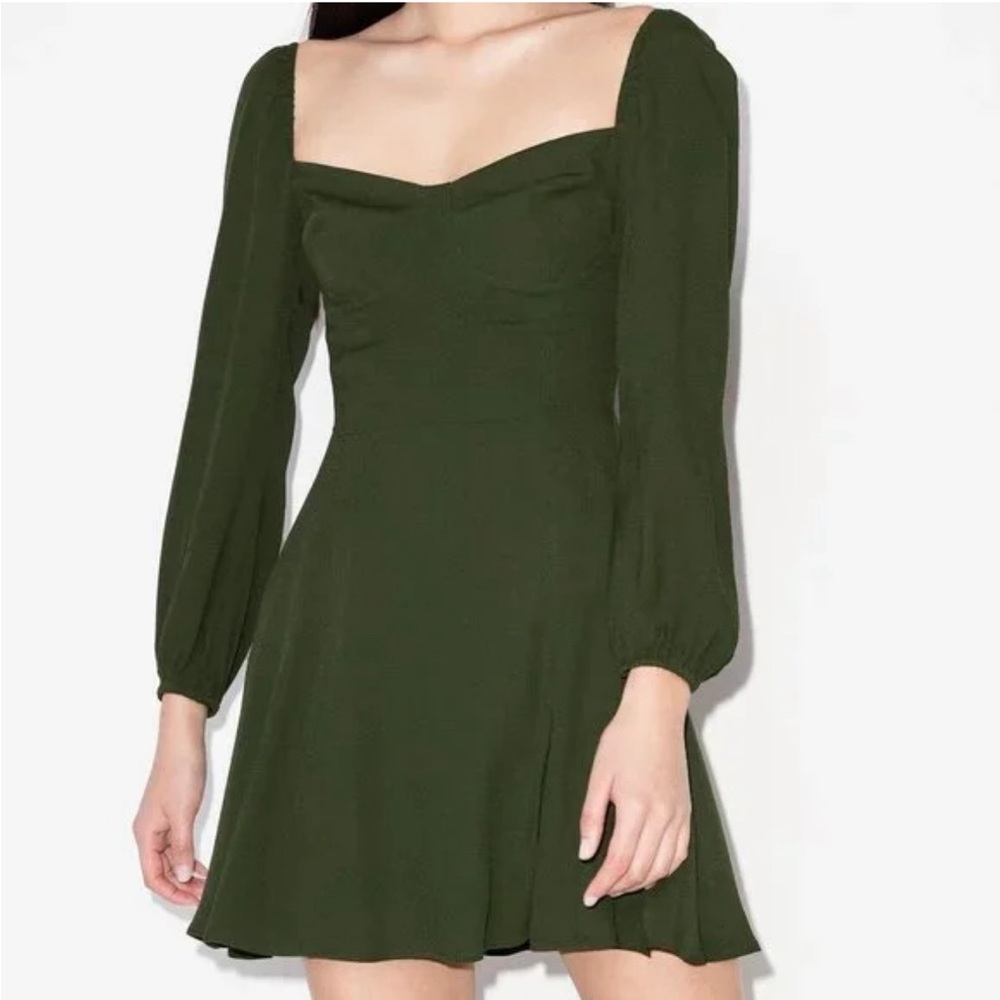 NEW Reformation green Mochi dress size 0 - Picture 2 of 10